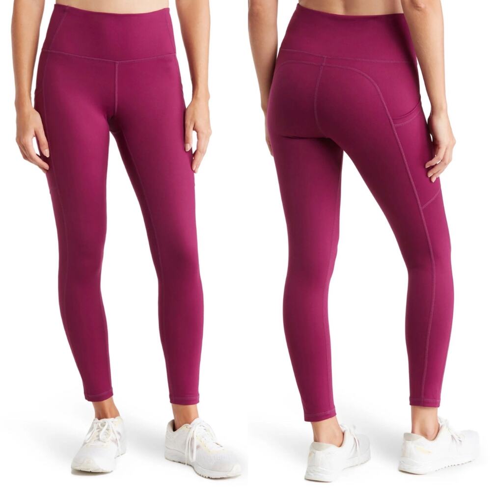 Z by Zella High Waist 7/8 Daily Pocket Leggings in Purple Caspia, XS